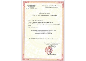 Chứng nhận Vệ sinh an toàn thực phẩm (VSATTP)