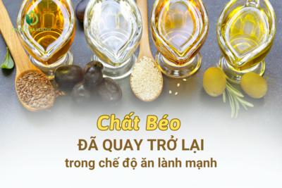 CHẤT BÉO ĐÃ QUAY TRỞ LẠI TRONG CHẾ ĐỘ ĂN LÀNH MẠNH