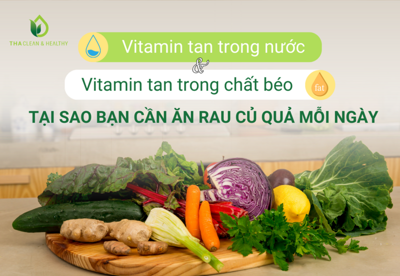 VITAMIN TAN TRONG NƯỚC VÀ VITAMIN TAN TRONG CHẤT BÉO: TẠI SAO BẠN CẦN ĂN RAU CỦ QUẢ MỖI NGÀY