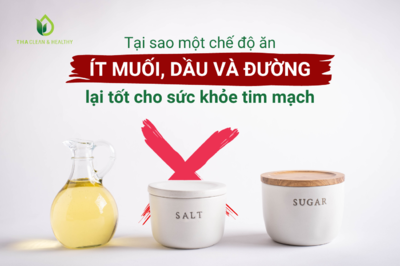 TẠI SAO MỘT CHẾ ĐỘ ĂN ÍT MUỐI, DẦU VÀ ĐƯỜNG LẠI TỐT CHO SỨC KHỎE TIM MẠCH