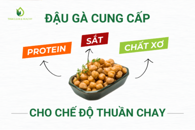 ĐẬU GÀ CUNG CẤP SẮT, PROTEIN VÀ CHẤT XƠ CHO CHẾ ĐỘ THUẦN CHAY