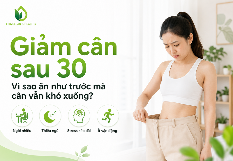 Giảm cân sau 30: Vì sao ăn như trước mà cân vẫn khó giảm?