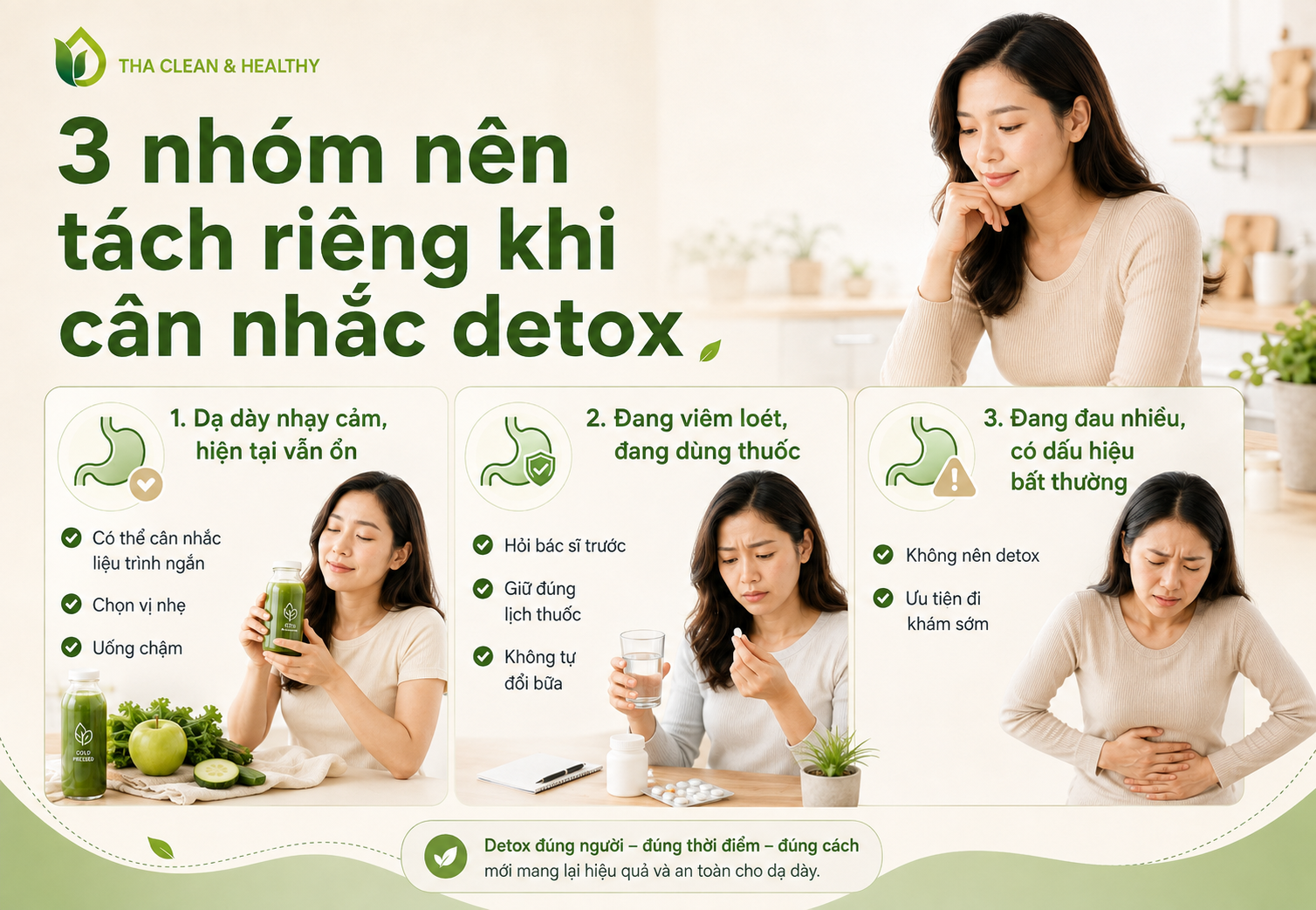 Có 3 nhóm nên chú ý trước khi quyết định có detox hay không